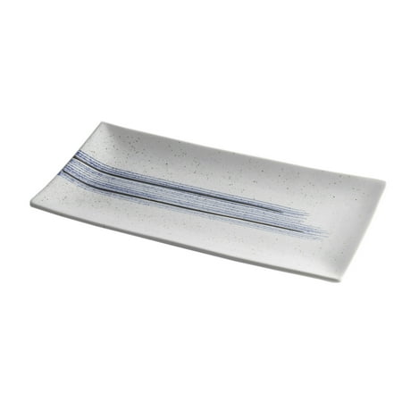

Ocean Rectangular Sushi Plate 11 1/2 W X 5 1/2 L Porcelain Multi-Color 4 packs