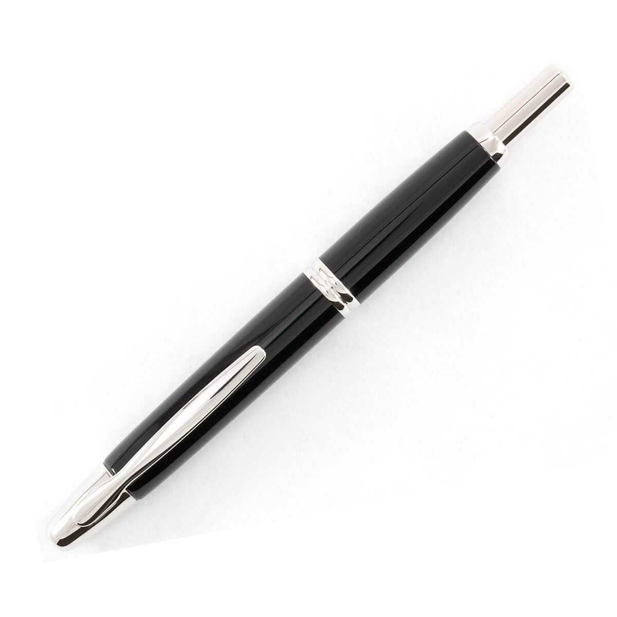 Pilot Vanishing Point Collection Fountain Pen - Black & Rhodium - Extra Fine Point