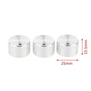 Silver Aluminum Volume Knob Cap Hole 6MM 25MM * 15MM Potentiometer Knob CapA WA