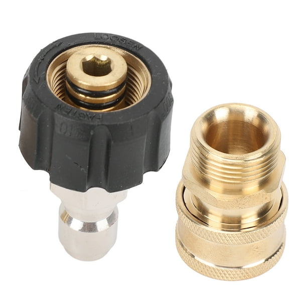 Conector Rápido De Lavadora A Presión M22, Latón, 5000 Psi, 4 Pcs, Adaptador De Conexión Rápida Establecida Para Lavadoras De Alta Presión, Conexiones De Manguera Fáciles,