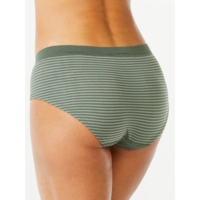 Joyspun Women's Seamless Hipster Panties, 6-Pack, Sizes XS to 3XL 