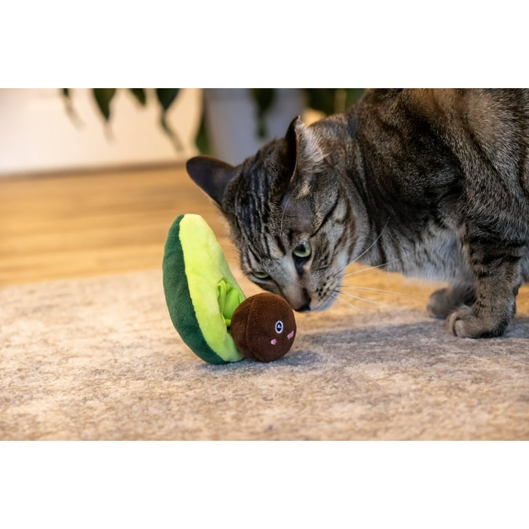 Vibrant Life Avocado Cat 3.14 Plush Toy with Bungee