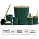 thumbnail image 4 of Set de baño Clara Clark Hunter Green de 6 piezas con cepillo de baño, 4 of 6