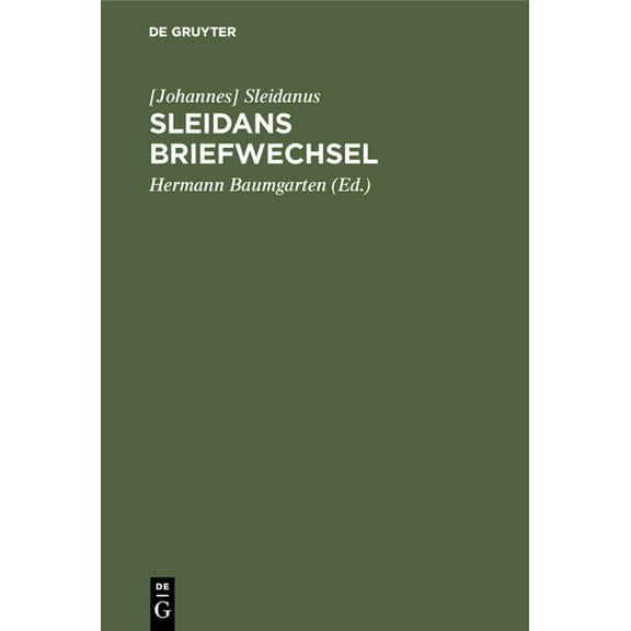 Sleidans Briefwechsel, (Hardcover)