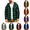 A Green, variant on Plaid Shirt for Men Lightweight Button Down Hoodie Shirt Jackets Casual Long Sleeve Drawstring Hooded Shackets with Pocket Sizes,S-3XL