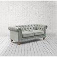 thumbnail image 4 of Rustic Manor Audriana Grey Velvet Chesterfield Loveseat 71L x 33.5W x 30.3H, 4 of 10