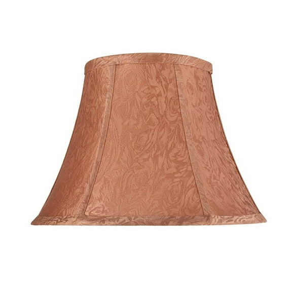 Aspen Creative 30094 Transitional Bell Shape Spider Construction Lamp Shade in Brown, 13" wide (7" x 13" x 9 1/2")
