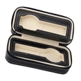 thumbnail image 4 of 2 Slots Genuine Leather Watch Case Watch Display PU Travel Case Collector Storage Zipper Box Black, 4 of 8