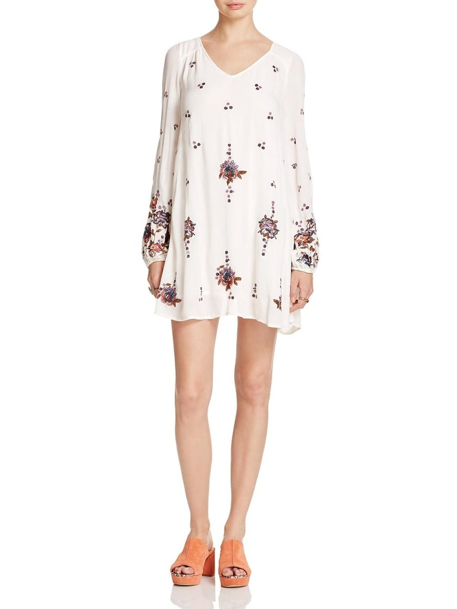 free people white embroidered dress