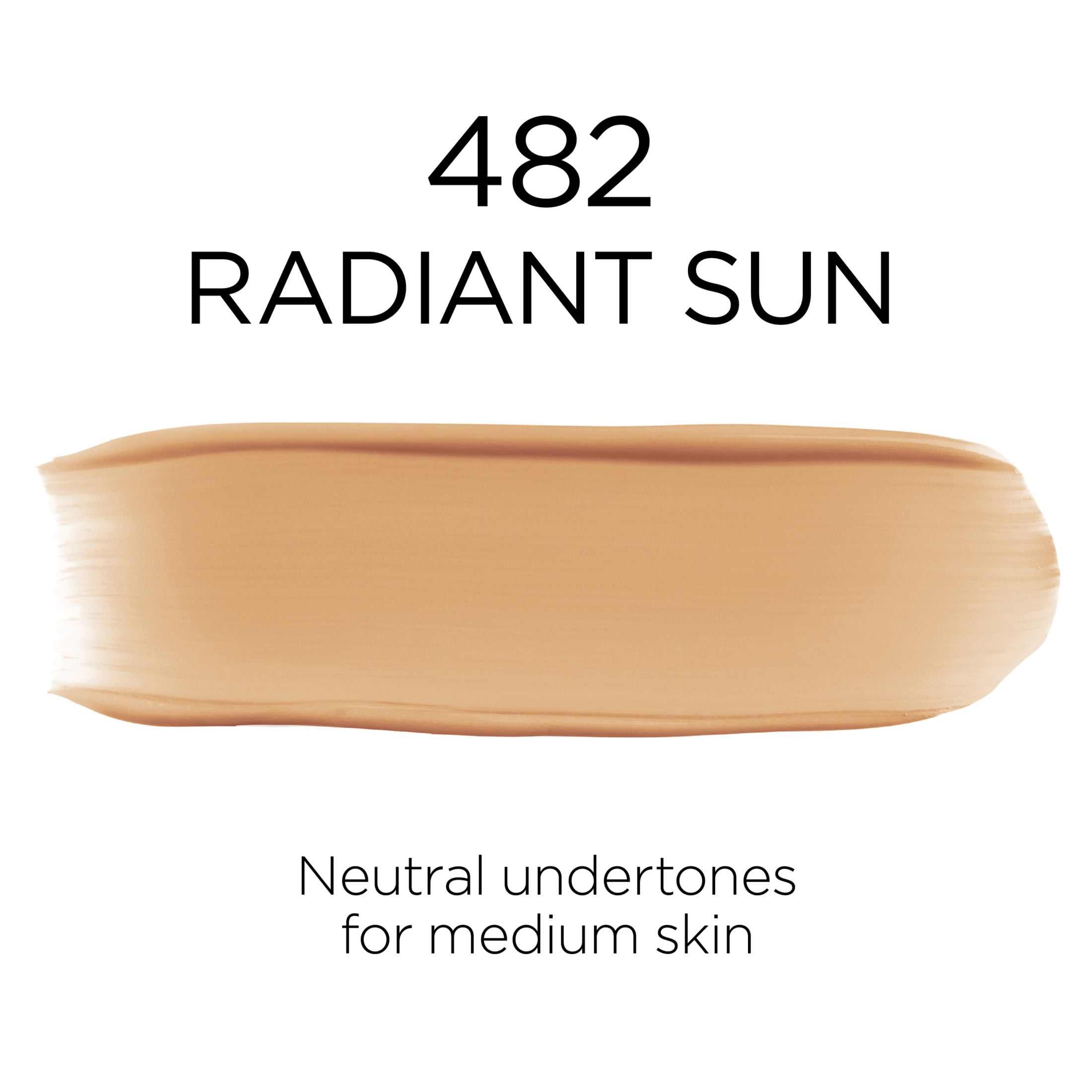 L'Oreal Paris Infallible Fresh Wear 24 Hr Liquid Foundation Makeup, 482 Radiant Sun, 1 oz