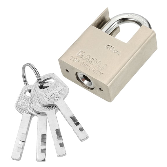 40 x 19 x 61mm Heavy Duty Lock Alloy Steel High Security Padlock with 4 Keys