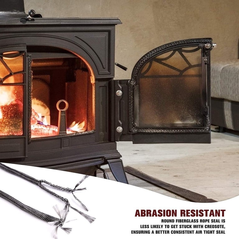 Wood Stove Door Gasket Stove Fiberglass Cord Wood Stove Rope Seal Replacement  Gasket for Woodburning Stoves Graphite Impregnated Fiberglass Gaskets -  Walmart.com