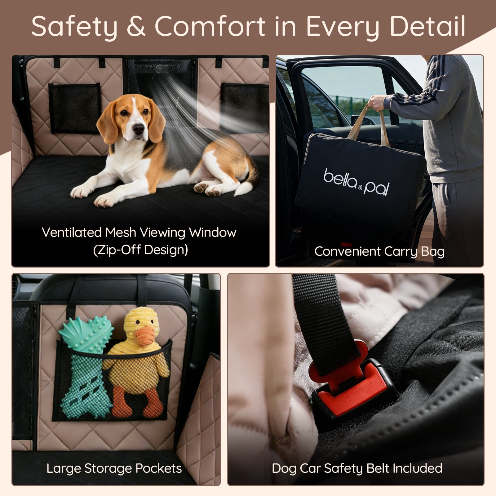 Bella & Pal Back Seat Extender for Dogs, Supports 420 lbs photo 8