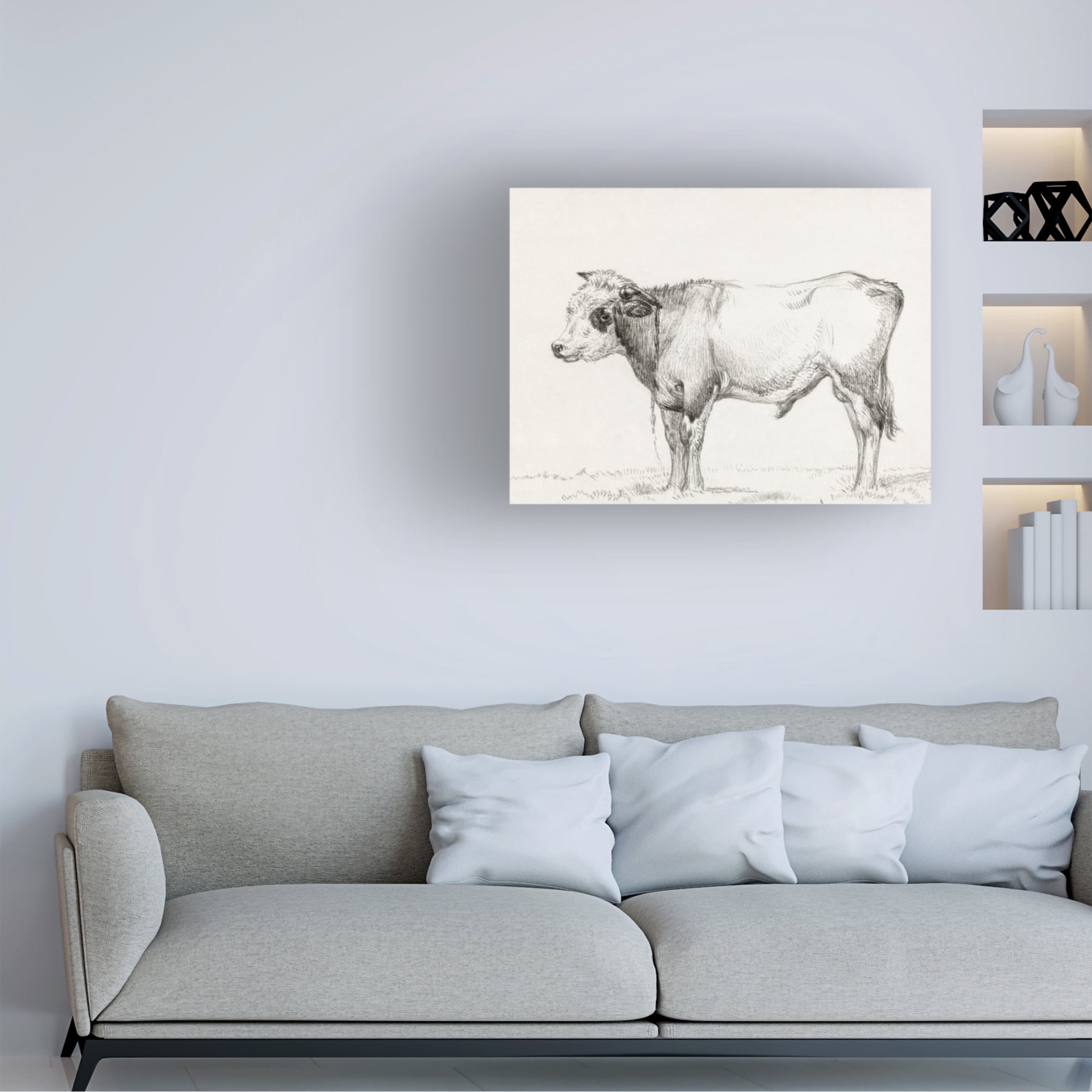 Trademark Fine Art Jean Bernard  Bernard's Bull Renderings III Canvas Wall Art