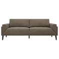 thumbnail image 2 of Benjara Fiza 87 Inch Sofa, Taupe Polyester, Track Arms, Pocket Coils, Double Frame, 2 of 5