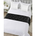 thumbnail image 5 of Xipuska Pumpkins Leaves Bed Runners for Queen Size Bed, Decorative Bed Throws for Foot of Bed, Thanksgiving Black Autumn Pastoral Bed Runner Sofa Throw Bedding Scarf Protector Slipcover for Bedroom, 5 of 6