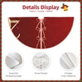 thumbnail image 3 of Daiia Happy New Year 2025 Drawing Merry Christmas Tree Skirt , Xmas Large Lace-up Tree Skirt, Santa Snowflakes Rustic Home Decorations New Year Party Farmhouse Decor-48", 3 of 6