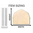 thumbnail image 2 of Unfinished Wood Barn Farm Shape - Craft - up to 46" DIY 6" / 1/2", 2 of 3