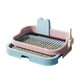 thumbnail image 5 of Almohadilla de entrenamiento para inodoro para perros, caja de arena elevada antisalpicaduras, a prueba de fugas Azul Rosa, 5 of 9