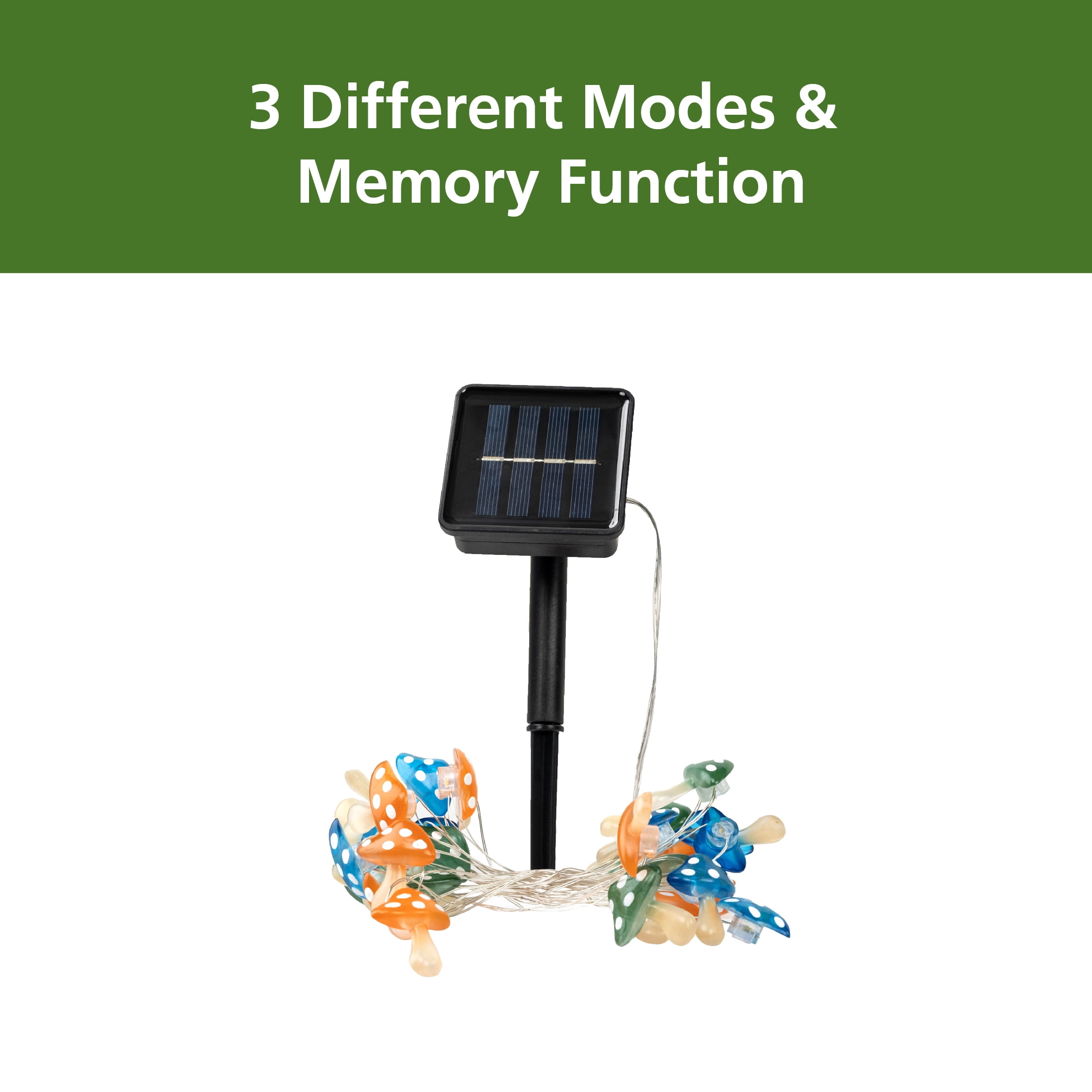 Mainstays  Solar 30 Count Mushroom Light