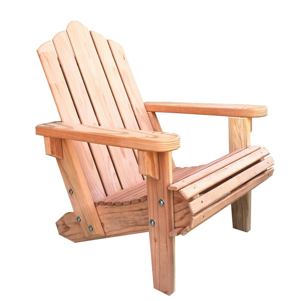 Redwood 36 Solid Wood Adirondack Chair, Redwood Outdoor Furniture
