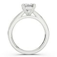 thumbnail image 2 of Lina Jewel 2.02 Ct Princess Cut Eternity Engagement Ring for Women's - Lab-Created Simulated Diamond with Accent Stones - 14K White Gold Plated Diamonds - Solitaire Band Wedding Rings for Women's, 2 of 6