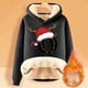 thumbnail image 2 of WILLBEST Sudaderas de Mujer con Capucha Estampada con Letras Navideñas, Espalda de Lana, Cálida, de Invierno, Estilo Pullover, Sudadera de Moda 1160 X-Grande, 2 of 4
