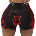 thumbnail image 2 of Rocae Black Panther Red Background for Women's Quick-Dry Running Shorts,Ladies Active Athletic Apparel Yoga Workout Gym Running Volleyball Spandex Shorts-XX-Large, 2 of 8