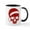 White/Black Inside, variant on CafePress - Santa Skull - 11 oz Ceramic Mug - Novelty Coffee Tea Cup