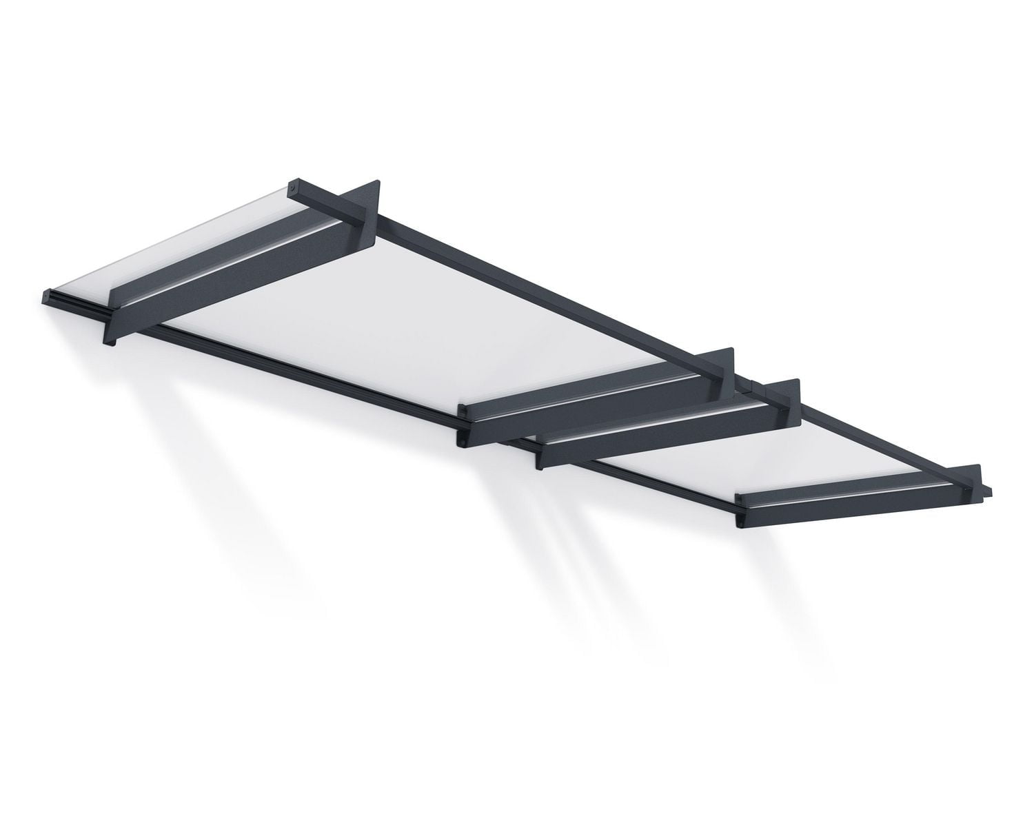 CANOPIA by PALRAM Nancy 3 ft. x 10 ft. Door and Window Fixed Awning - Grey