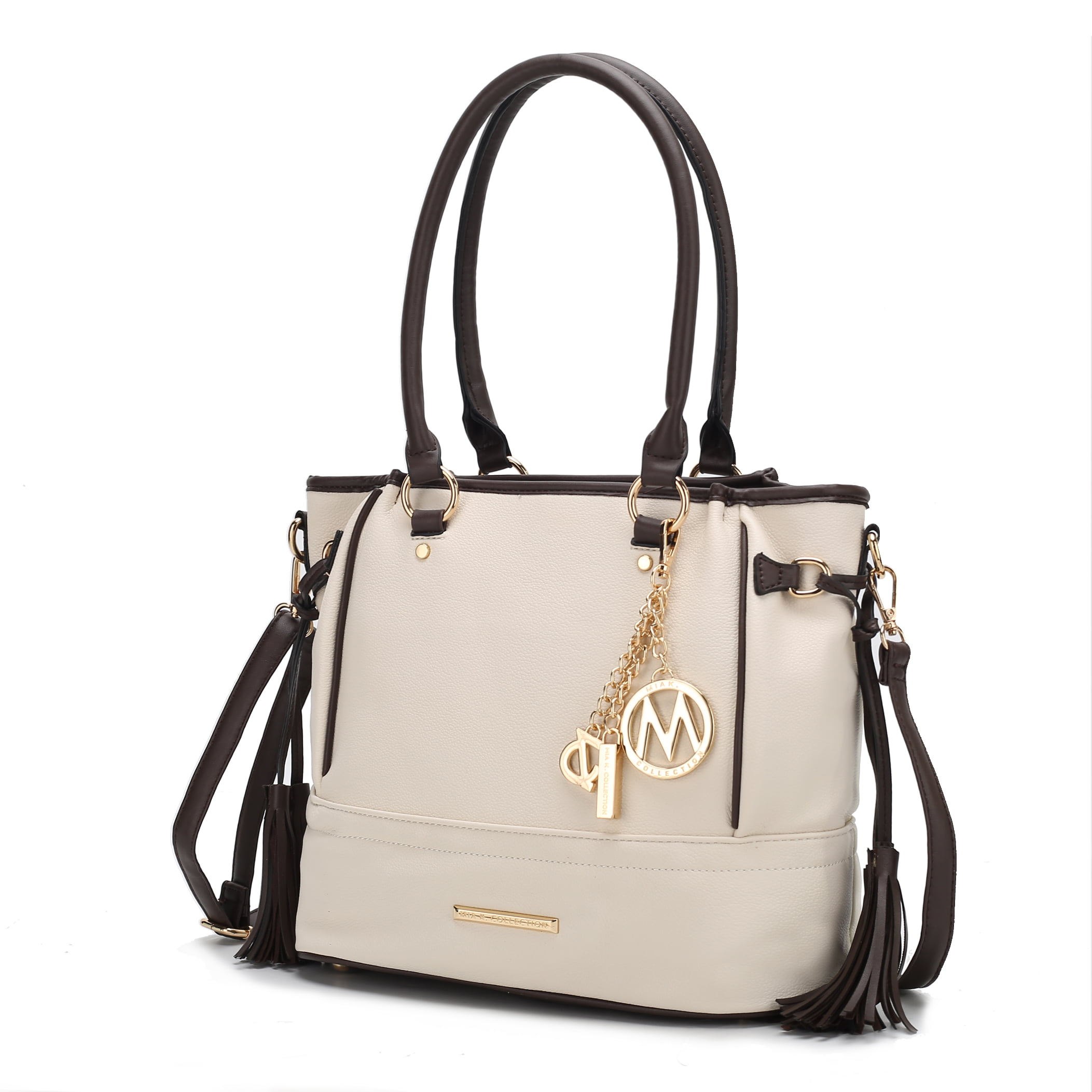 MKF Collection Moira Vegan Leather Women’s Tote Bag by Mia K. - Beige ...