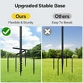 thumbnail image 3 of 92 Inch Bird House Pole for Garden, Bird Feeder Poles with Squirrel Proof Baffle 4 Shepherd Hooks,Heavy Duty Stand 5-Prong Anchor Feeding Station (Bird House NOT Included), 3 of 9