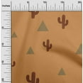 thumbnail image 2 of oneOone Rayon Brown Fabric Plant Cactus With Geometric Craft Projects Decor Fabric Printed By The Yard 56 Inch Wide, 2 of 4