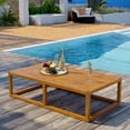 thumbnail image 4 of Modway Newbury Outdoor Patio Premium Grade A Teak Wood Coffee Table in Natural, 4 of 4