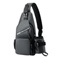 thumbnail image 1 of Bolsa de pecho trasera recargable por USB, bolsa de pecho con taza de agua, mochila pequeña de viaje para exteriores a prueba de salpicaduras, 1 of 5