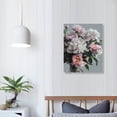 thumbnail image 4 of EastSmooth Bedroom Flower Canvas Wall Art - Blush Pink Peony Gallery Paintings Elegant Blossom Floral Picture Artwork Botanical Photography Prints on Gray Wrapped Canvas for Modern Living Room Office, 4 of 5