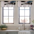 thumbnail image 3 of LALILO Kitchen Curtain Valance Artist Old Art Fine Brush Rod Pocket Window Curtain 52"x 18" Set of 2, 3 of 5