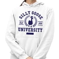 thumbnail image 2 of Silly Goose University Hoodie Sweatshirt Unisex Large White, 2 of 5