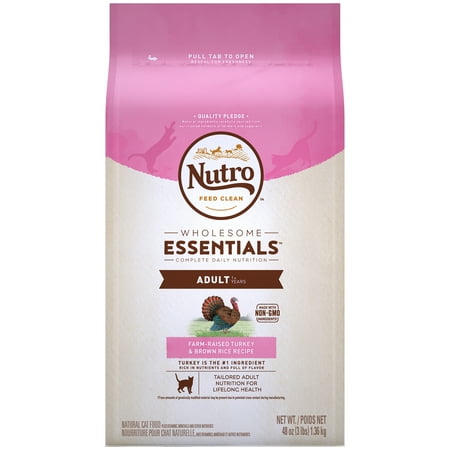 Nutro Wholesome Essentials Farm-Raised Turkey & Brown Rice Recipe Adult Dry Cat Food 3 Pounds