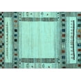 thumbnail image 1 of Ahgly Company Indoor Rectangle Abstract Light Blue Contemporary Area Rugs, 5' x 7', 1 of 4