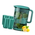 thumbnail image 1 of Water Pitcher 74.4oz, Large Capacity 4 Matching Cups, Transparent, Portable, Safe,AS Black, Green, Kettle 2200ml, Cups 400ml, for Daily Use or Parties, 1 of 6