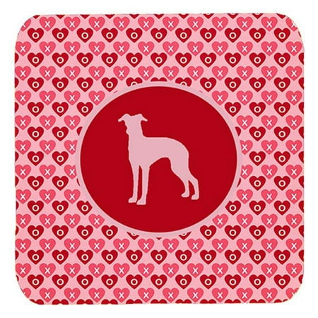 

Italian Greyhound Valentine Hearts Foam Coasters - Set 4 3.5 x 3.5 In.