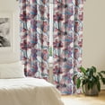 thumbnail image 2 of Ambesonne Floral Curtains, Blooming Flowers Tulips Art, Pair of 28"x95", Burgundy and Dark Ceil Blue, 2 of 5