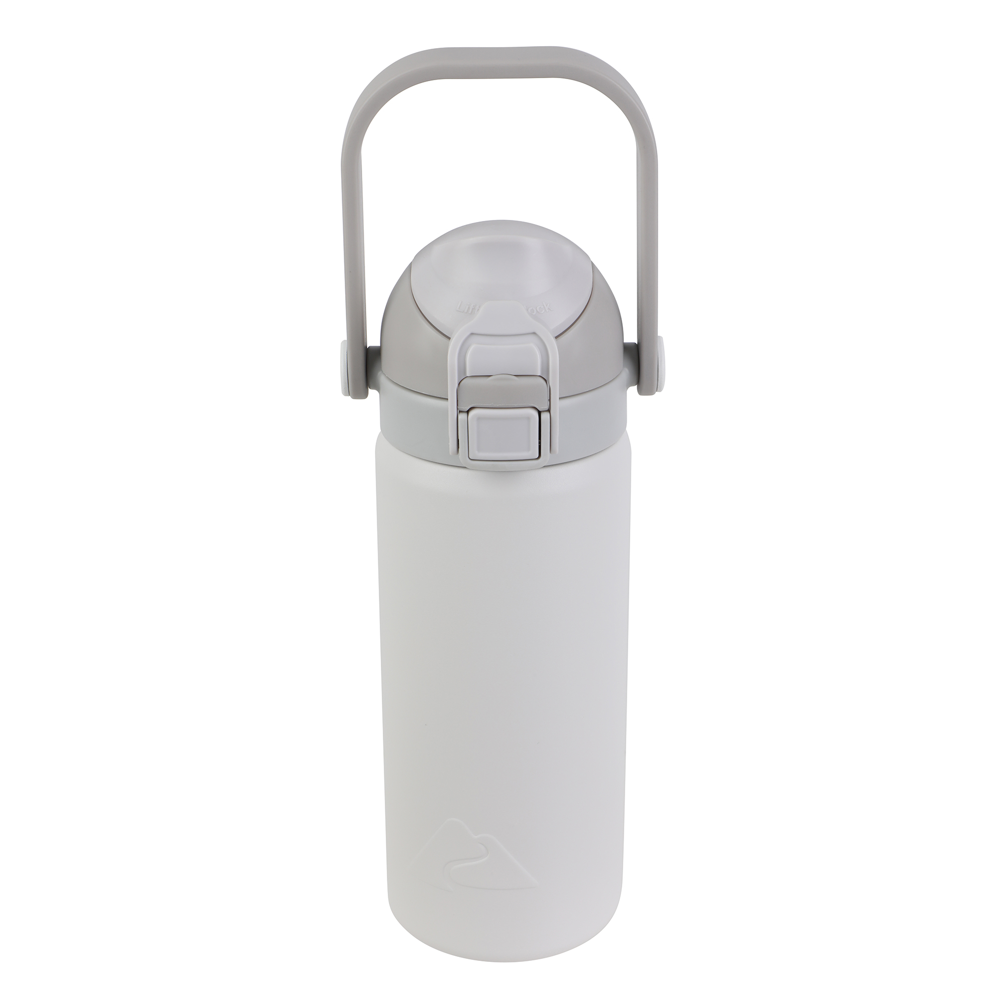 Botella de agua aislada de acero inoxidable de doble pared de 18 oz Ozark Trail con tapa dual para sorber y verter, gris 4