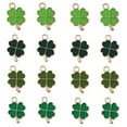 thumbnail image 1 of Paquete de 52 amuletos de la suerte, trébol de cuatro hojas, amuletos de la suerte esmaltados, collares, accesorios, manualidades de bricolaje, adornos de joyería, llavero de coche, llavero, 1 of 5