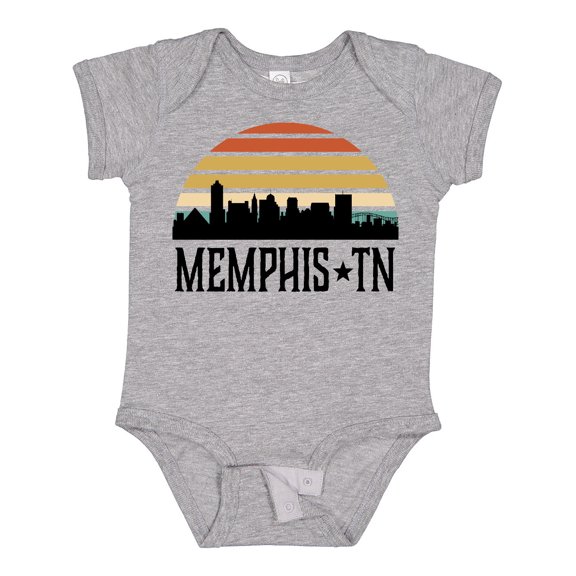 Inktastic Memphis Tennessee Skyline Retro Sunset Boys or Girls Baby Bodysuit