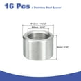 thumbnail image 2 of 16 Pcs Entretoises en Acier Inoxydable 304 15/32 Pouces OD x 5/16 Pouces ID x 5/16 Pouces Longueur(12x8x8mm) Vis Support de Bague Finition Simple Non Filetée Entretoises Rondes en Métal pour Vis M8 Boulons et Tiges, 2 of 2