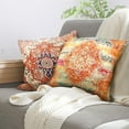 thumbnail image 6 of Persian Pillow Cover 18x18 Inches, Orange Throw Pillow Cover Vintage Ethnic Decorative Pillow Cases Home Outdoor Square Pillowcase, 6 of 6