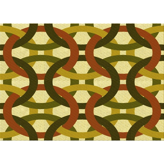 Ahgly Company Indoor Rectangle Patterned Dark Bronze Brown Area Rugs, 5' x 8'