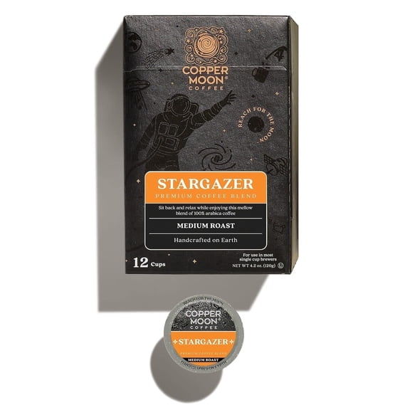 Copper Moon Stargazer, Single Serve Coffee Pods for Keurig K-Cup Brewers, Medium Roast, 12 Count